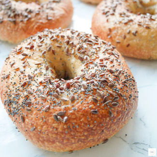 Bagels à la farine complète, recette bagels, recette bagel farine complete